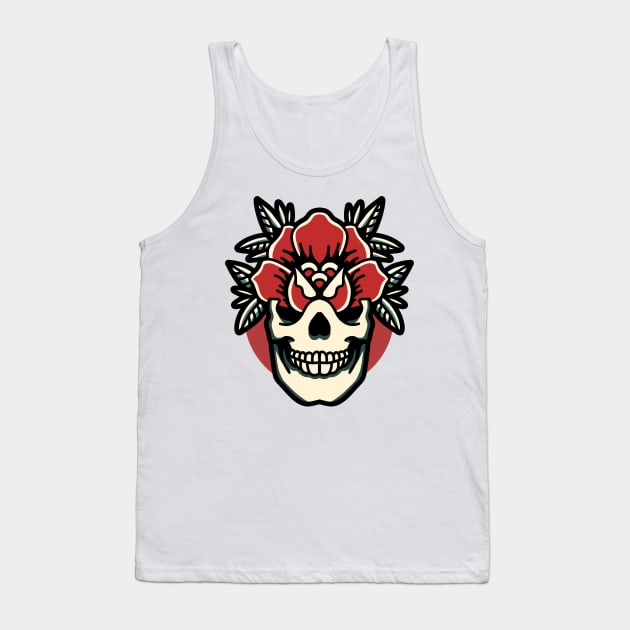 skull rose Tank Top by donipacoceng